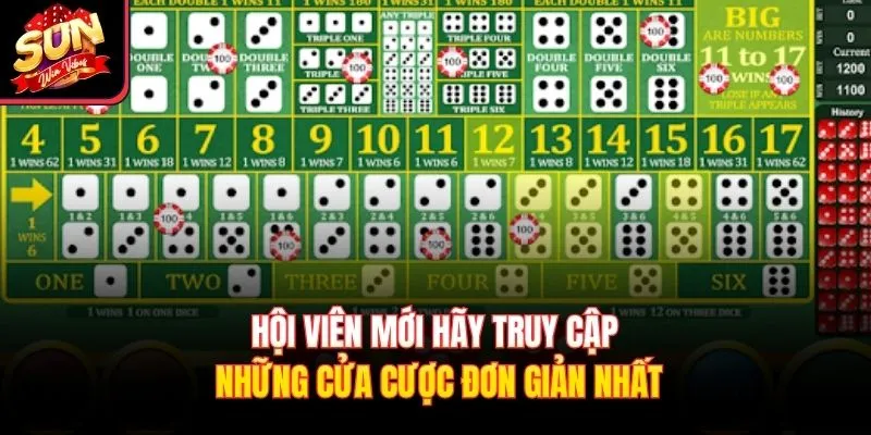 Hội viên mới hãy truy cập những cửa cược đơn giản nhất